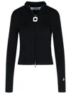 Jw Anderson J. W. Anderson Fitted Cardigan With Zipper In Black