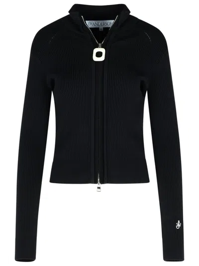 JW ANDERSON JW ANDERSON BLACK COTTON BLEND SWEATER WOMEN