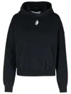 Jw Anderson Cropped Black Hoodie With Subtle Branding And Relaxed Fit In Black