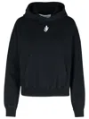 Jw Anderson J. W. Anderson Cropped Black Hoodie With Subtle Branding And Relaxed Fit In Black