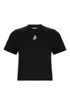 Jw Anderson Black Cotton T-shirt In Black