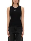Jw Anderson J. W. Anderson Anchor Fitted Ribbed Top In Black