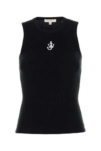 Jw Anderson Black Cotton Tank Top