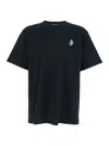Jw Anderson Black Crewneck T-shirt With Anchor Embroidery On The Front In Cotton Man In Black