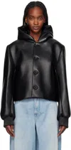 Jw Anderson Cropped Hooded Blouson Jacket In 999 Black