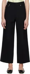 Jw Anderson Black Cropped Tailored Trousers In 999 Black