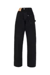 Jw Anderson Twisted Midrise Workwear Boyfriend Jeans In Black