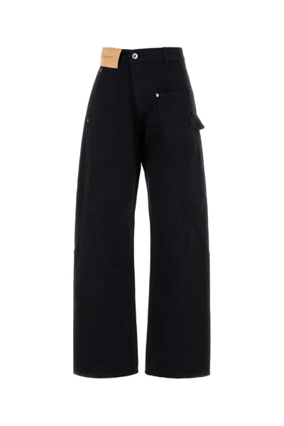 Jw Anderson Black Denim Wide-leg Jeans