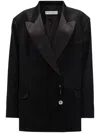 Jw Anderson Tuxed Blazer With Tassel Detail In Black