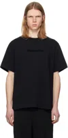 Jw Anderson Men Black Crewneck T-shirt With Logo Lettering Embroidery On The Front In Cotton Man In 999