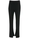 Jw Anderson Front-slit Straight Pants In Black