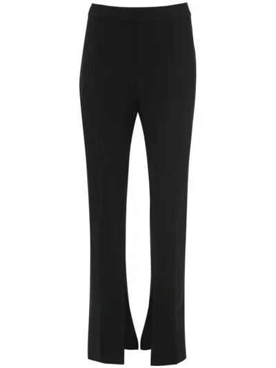 JW ANDERSON BLACK FRONT-SLIT STRAIGHT-LEG TROUSERS