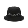 Jw Anderson Logo Bucket Hat In Black