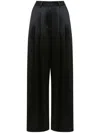Jw Anderson Wide-leg Pleated Pants In Black