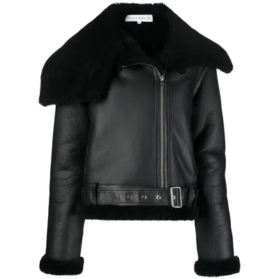 JW ANDERSON JW ANDERSON BLACK JACKETS - BIKER JACKETS WOMEN
