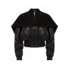 Jw Anderson Oversized-collar Leather Bomber Jacket In Black