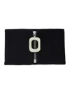 JW ANDERSON BLACK KNIT NECKBAND WITH ZIP CLOSURE ON THE FRONT IN WOOL MAN