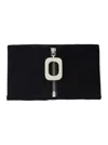 Jw Anderson Black Knit Neckband With Zip Closure On The Front In Wool Man