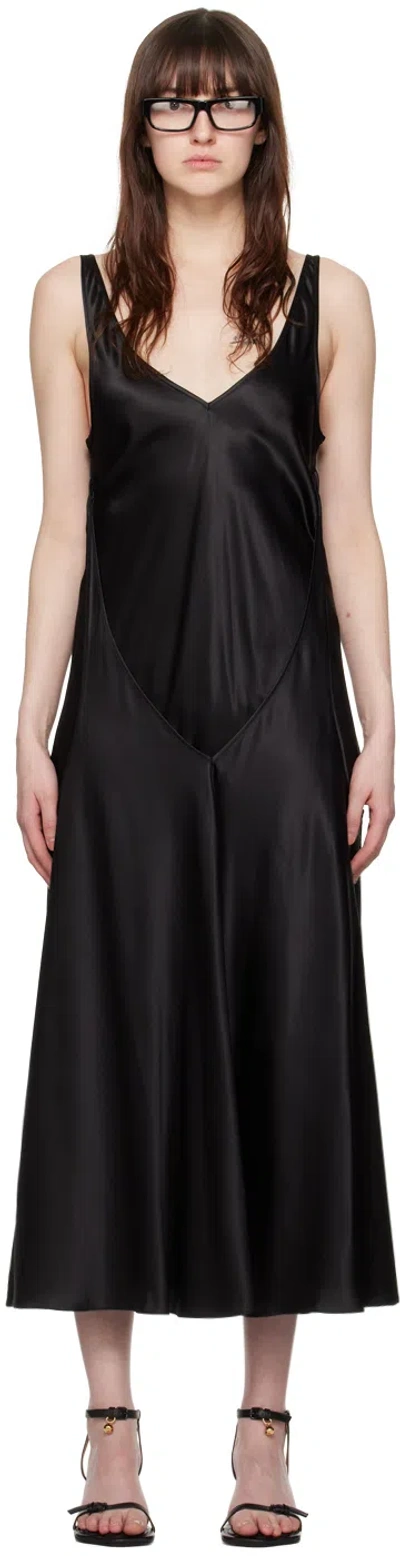 Jw Anderson Black Layered Maxi Dress In 999 Black