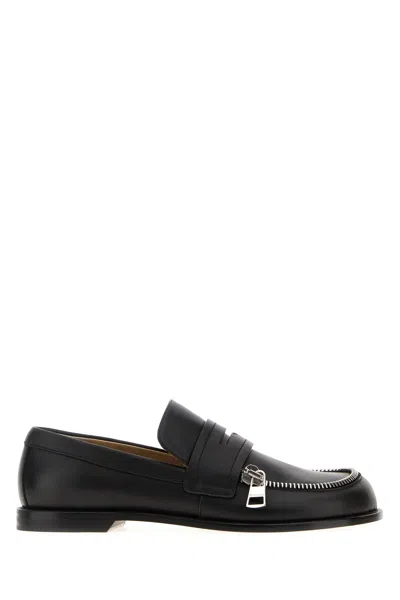 Jw Anderson Black Leather Biker Loafers