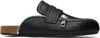 Jw Anderson Black Leather Biker Slip-on Loafers
