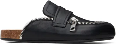 Jw Anderson Black Leather Biker Slip-on Loafers