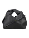 Jw Anderson Black Leather Hobo Twister Bag In Black