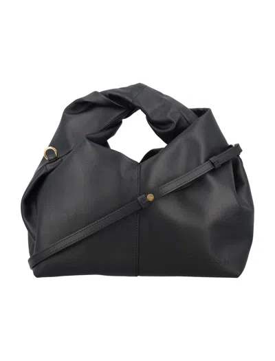 Jw Anderson Black Leather Hobo Twister Bag