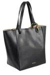 Jw Anderson Black Leather Jwa Corner Shopping Bag In Black