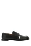 Jw Anderson Leather Loafers With Round Toe And Zipper Detail In Multi