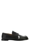 Jw Anderson Leather Loafers With Round Toe And Zipper Detail In Multi