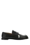 Jw Anderson Black Leather Loafers In Black