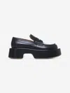 Jw Anderson Black Leather Platform Loafers