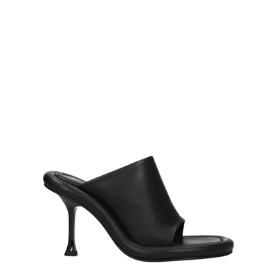 Jw Anderson Black Leather Sandal