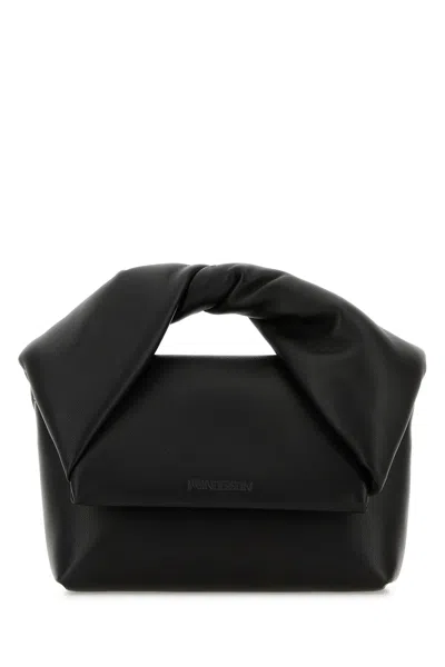 Jw Anderson Black Leather Small Twister Handbag