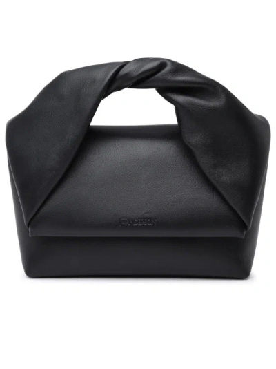 Jw Anderson Black Leather Twister Midi Bag