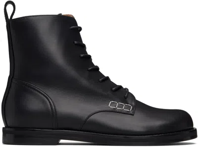 JW ANDERSON BLACK LOAFER BOOTS