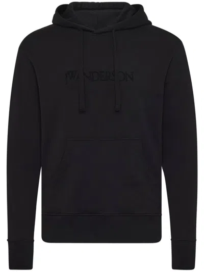 JW ANDERSON BLACK LOGO HOODIE