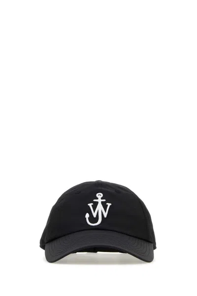 Jw Anderson Black Nylon Blend Baseball Cap