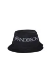 Jw Anderson Logo Bucket Hat In Black