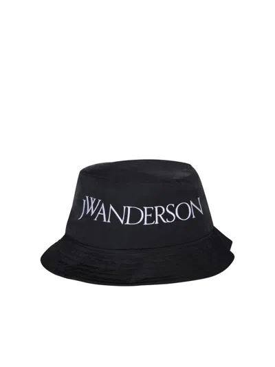 Jw Anderson Black Nylon Blend Bucket Hat