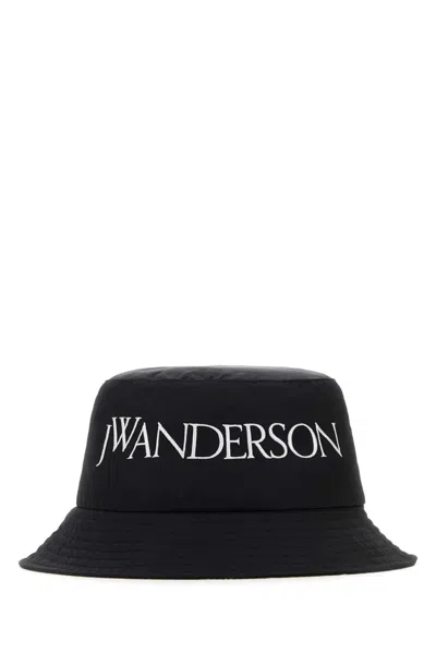 Jw Anderson Black Nylon Blend Bucket Hat