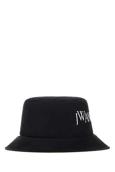 Jw Anderson Black Nylon Blend Bucket Hat