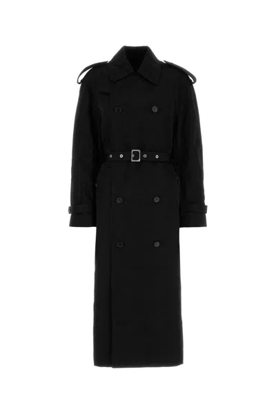 Jw Anderson Black Nylon Trench Coat