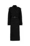 Jw Anderson Black Nylon Trench Coat In Black
