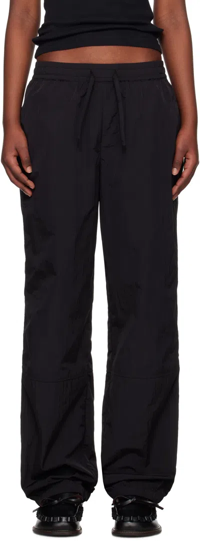 Jw Anderson Black Panelled Track Pants In 999 Black