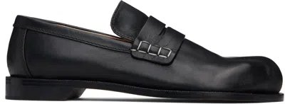 Jw Anderson Black Leather Paw Loafers