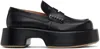 Jw Anderson Leather Platform Moccasins In 999