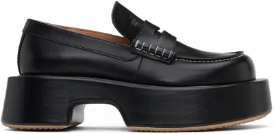 Jw Anderson Leather Platform Moccasins In 999