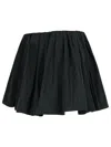 Jw Anderson Memory Gathered Taffeta Mini Skort In Black